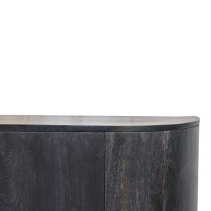 T-Bar Quad Cabinet | Ash Black Finish | Four-Door Storage
