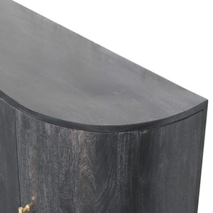 T-Bar Quad Cabinet | Ash Black Finish | Four-Door Storage