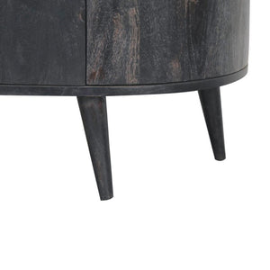 T-Bar Quad Cabinet | Ash Black Finish | Four-Door Storage