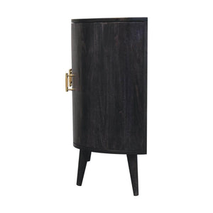 T-Bar Quad Cabinet | Ash Black Finish | Four-Door Storage