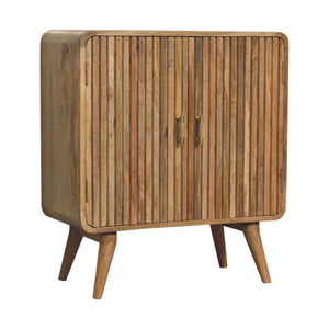 T-Bar Ridged Cabinet | Chestnut Finish | Textured Storage