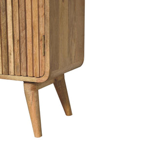 T-Bar Ridged Cabinet | Chestnut Finish | Textured Storage