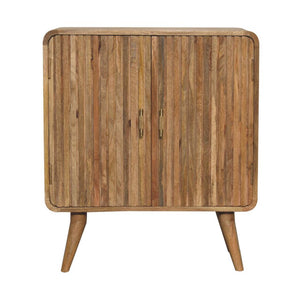 T-Bar Ridged Cabinet | Chestnut Finish | Textured Storage