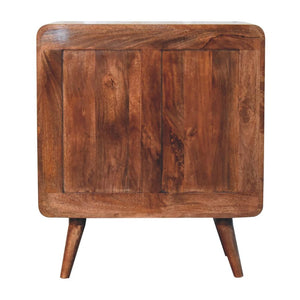 T-Bar Ridged Chest | Solid Mango Wood | Honey Caramel Finish