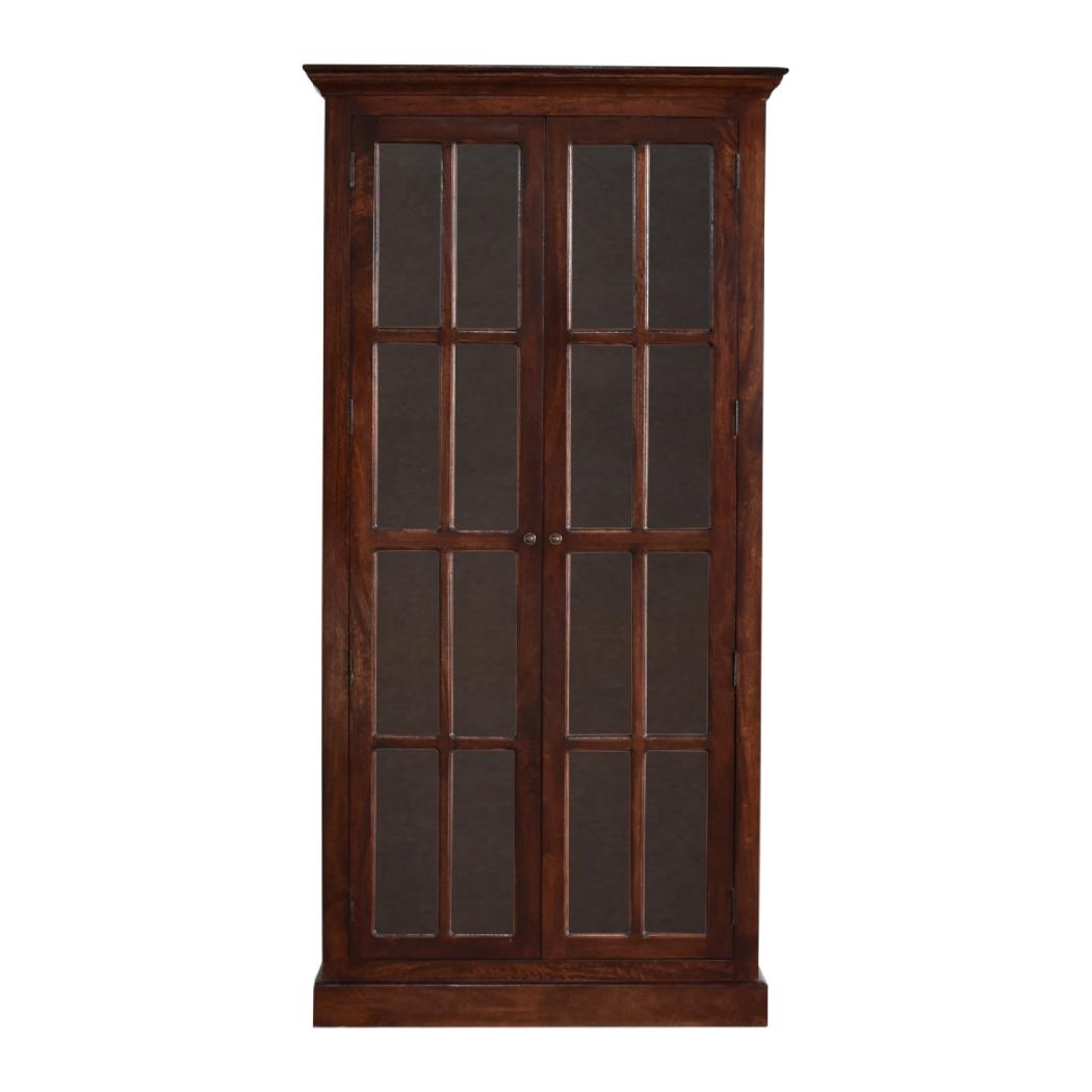 Tall Cherry Glazed Cabinet | Vertical Home Storage | Statement Finish