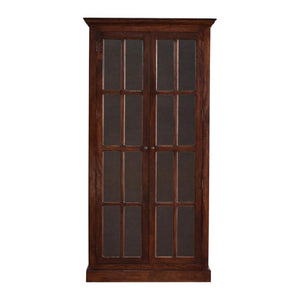 Tall Cherry Glazed Cabinet | Vertical Home Storage | Statement Finish
