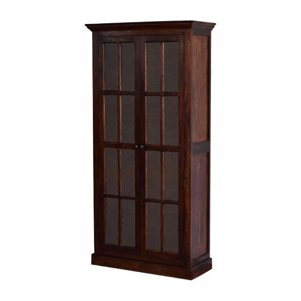 Tall Cherry Glazed Cabinet | Vertical Home Storage | Statement Finish