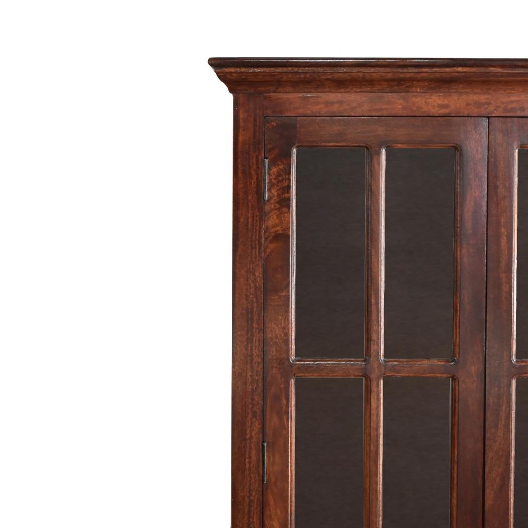 Tall Cherry Glazed Cabinet | Vertical Home Storage | Statement Finish
