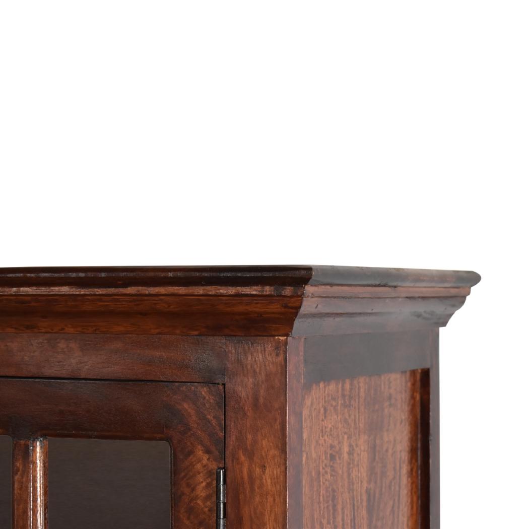 Tall Cherry Glazed Cabinet | Vertical Home Storage | Statement Finish