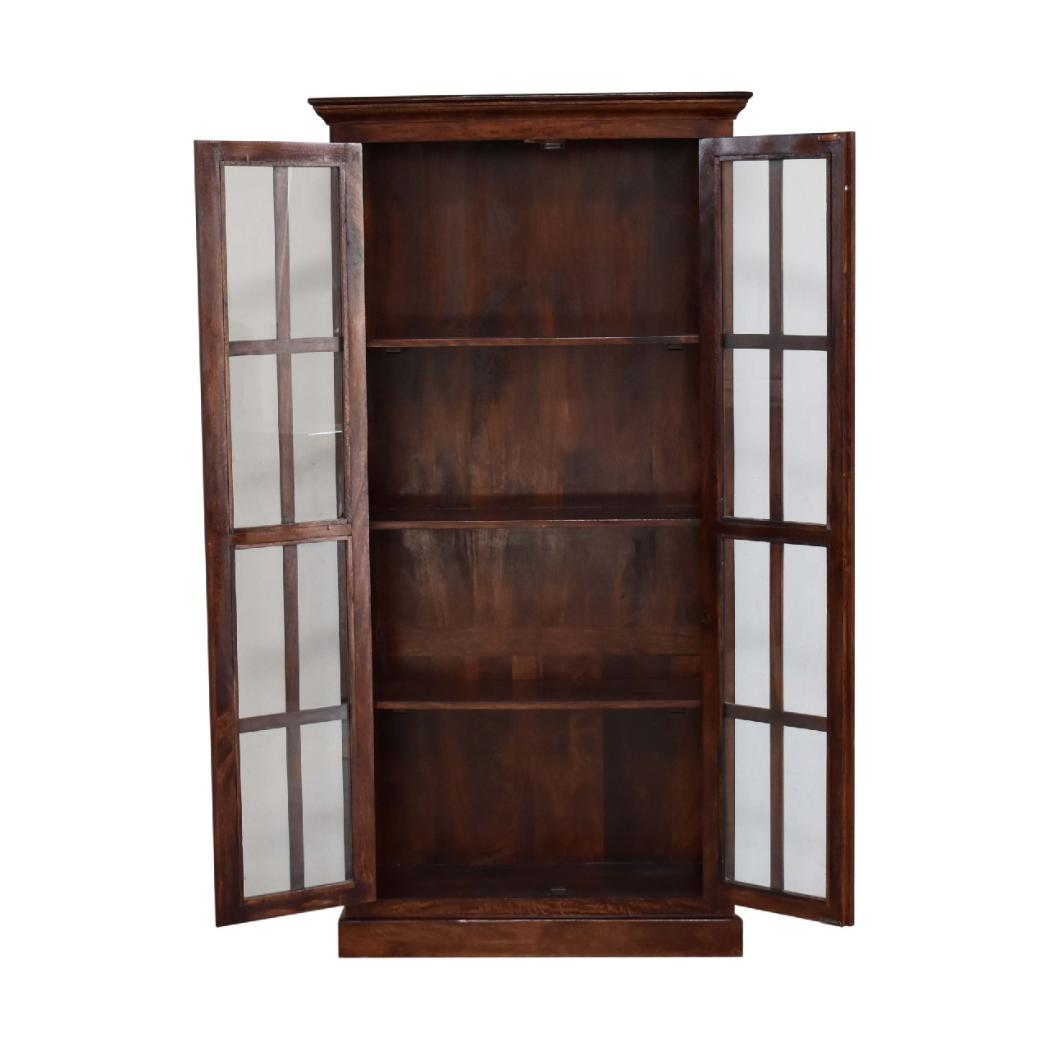 Tall Cherry Glazed Cabinet | Vertical Home Storage | Statement Finish