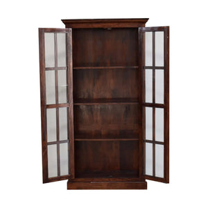 Tall Cherry Glazed Cabinet | Vertical Home Storage | Statement Finish