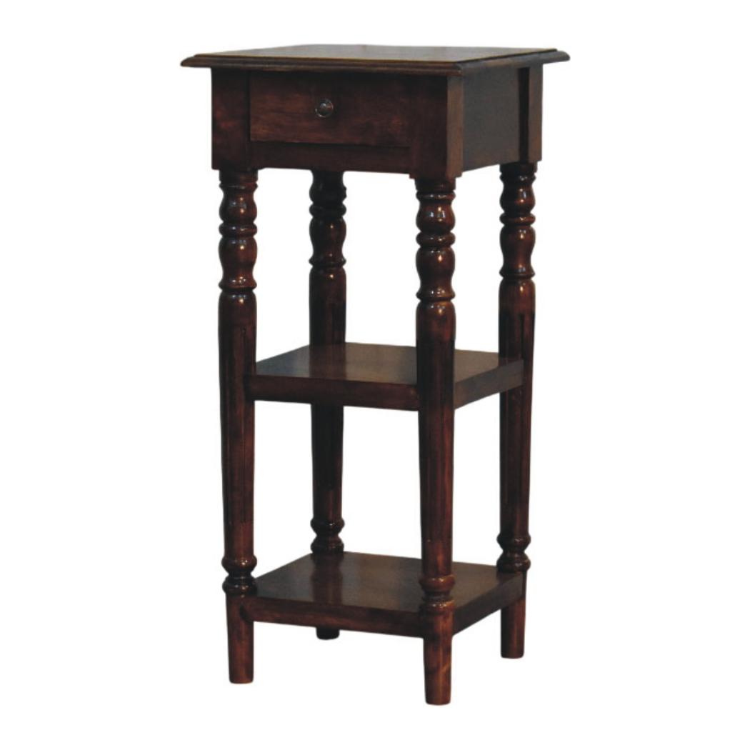 Tall Turned-Leg Side Table | Classic Narrow Accent Table
