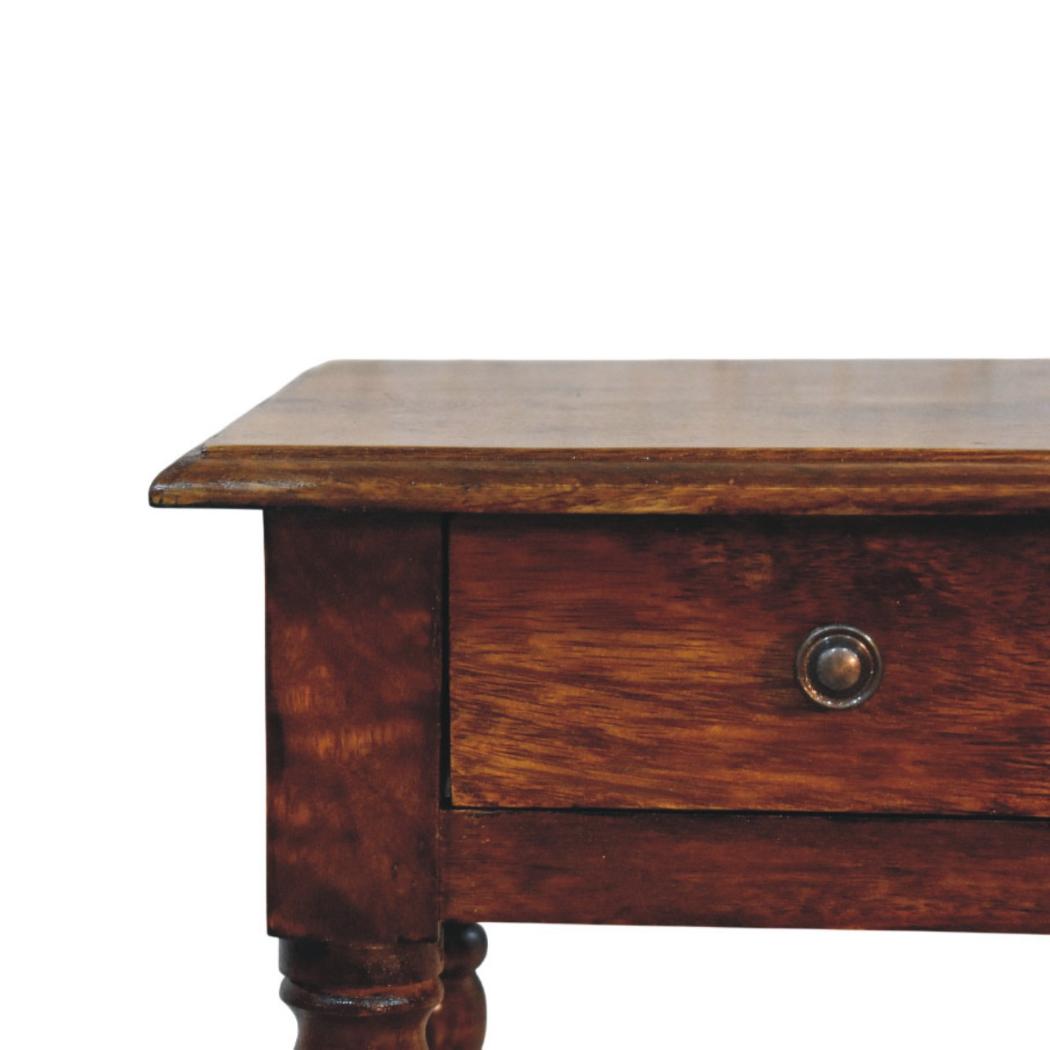 Tall Turned-Leg Side Table | Classic Narrow Accent Table