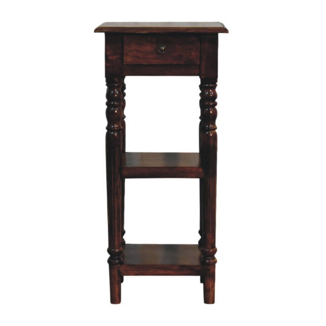 Tall Turned-Leg Side Table | Classic Narrow Accent Table
