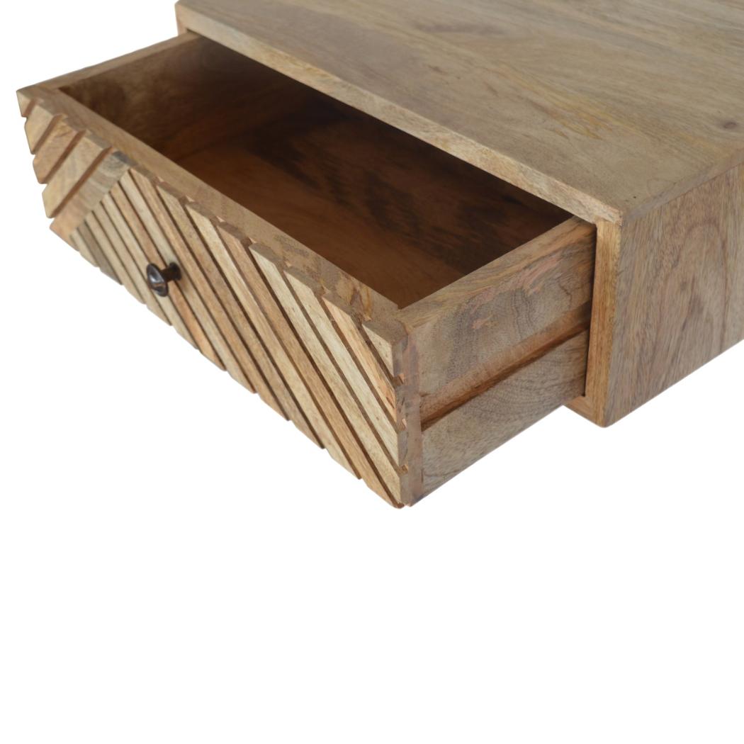 Taupe Floral Bone Inlay Console Table | Solid Mango Wood | Handcrafted Hallway Furniture