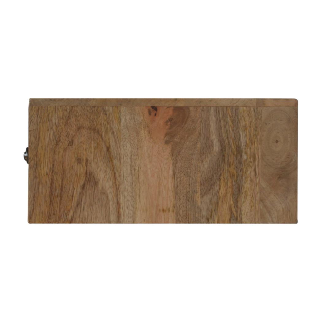 Taupe Floral Bone Inlay Console Table | Solid Mango Wood | Handcrafted Hallway Furniture