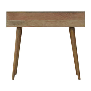 Taupe Floral Bone Inlay Console Table | Solid Mango Wood | Handcrafted Hallway Furniture