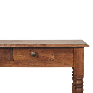 Three Drawer Console Table | Classic Turned Leg Storage
