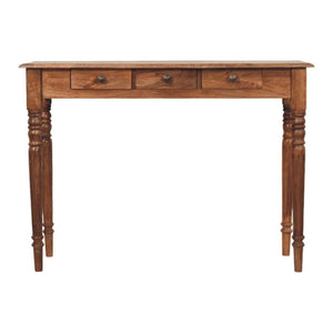 Three Drawer Console Table | Classic Turned Leg Storage