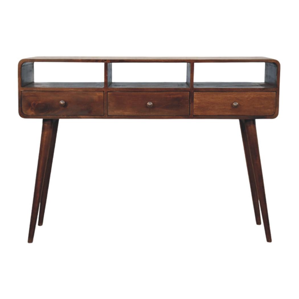 Three Drawer Console Table | Hallway Storage | Streamlined Design