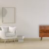 Tile Carved Storage Chest | Solid Mango Wood | Chestnut Finish | Artisan Drawer Cabinet