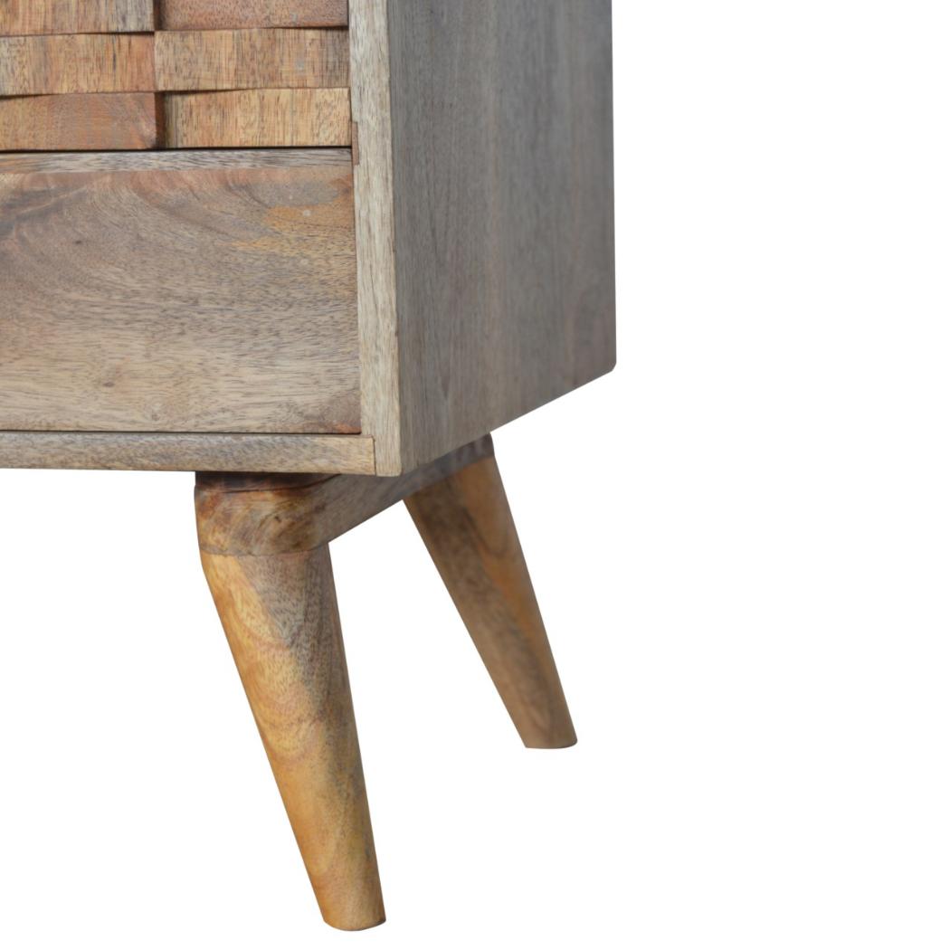 Tile Carved TV Unit | Decorative Media Storage | Statement Entertainment Cabinet