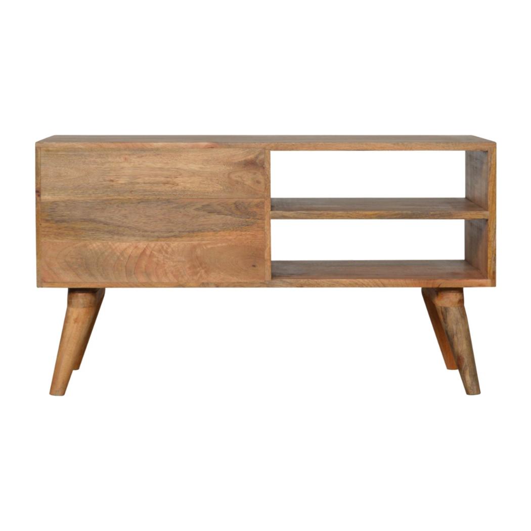 Tile Carved TV Unit | Decorative Media Storage | Statement Entertainment Cabinet