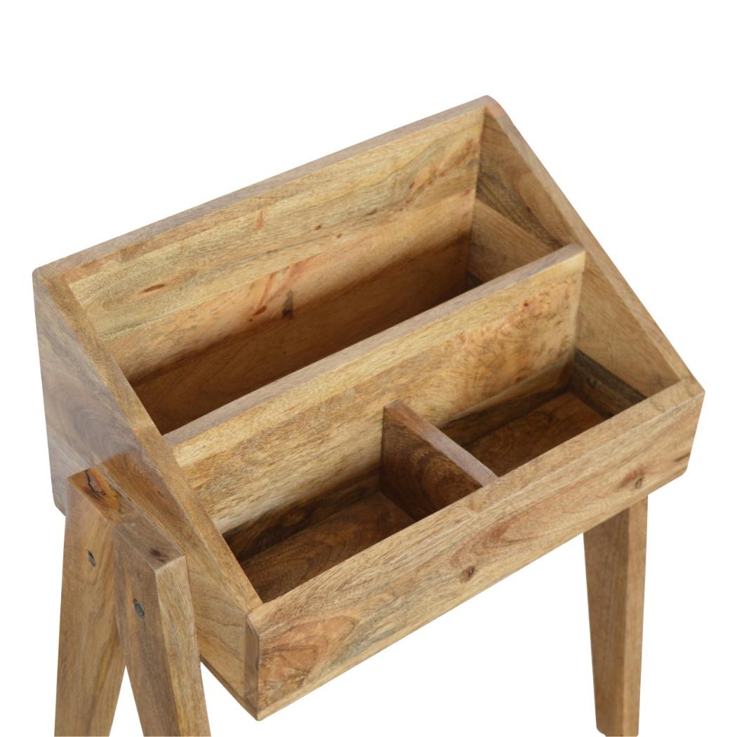 Trestle Magazine Rack | Open Book & Magazine Storage | Compact Living Room Organiser