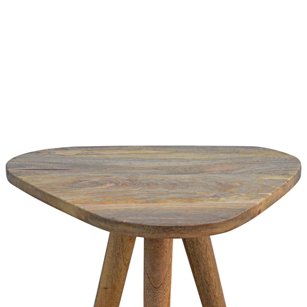 Triangular Tripod Accent Stool | Three-Leg Design | Compact Side Seating