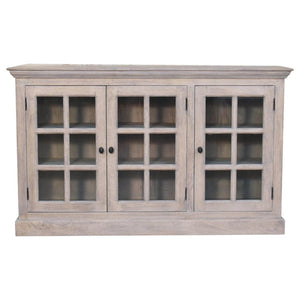 Triple Glazed Cabinet | Stone Wash Finish | Display Storage