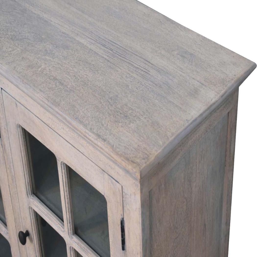 Triple Glazed Cabinet | Stone Wash Finish | Display Storage