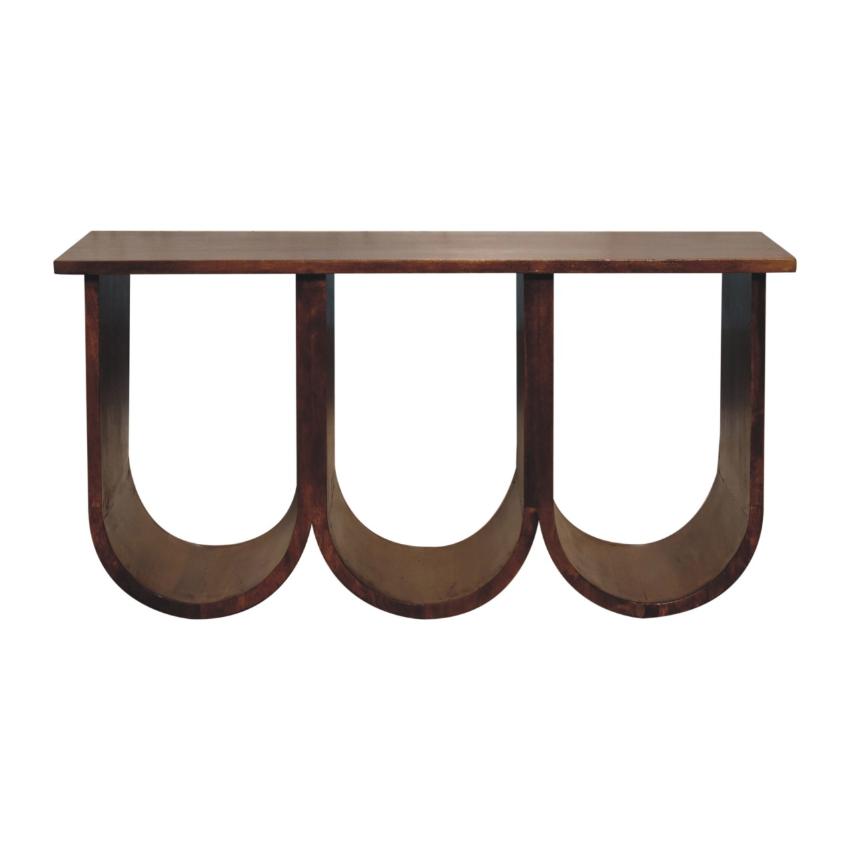 Triple Open Style Coffee Table | Solid Mango Wood | Living Room Storage