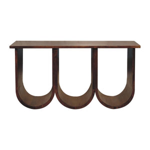 Triple Open Style Coffee Table | Solid Mango Wood | Living Room Storage