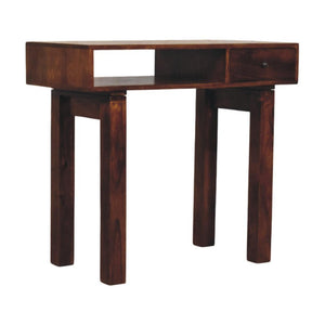 Tula Writing Desk | Solid Mango Wood | Chestnut Finish | 1 Drawer