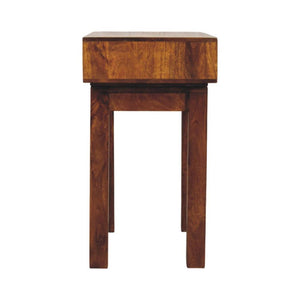 Tula Writing Desk | Solid Mango Wood | Chestnut Finish | 1 Drawer
