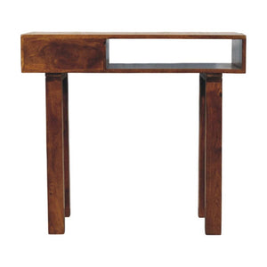 Tula Writing Desk | Solid Mango Wood | Chestnut Finish | 1 Drawer