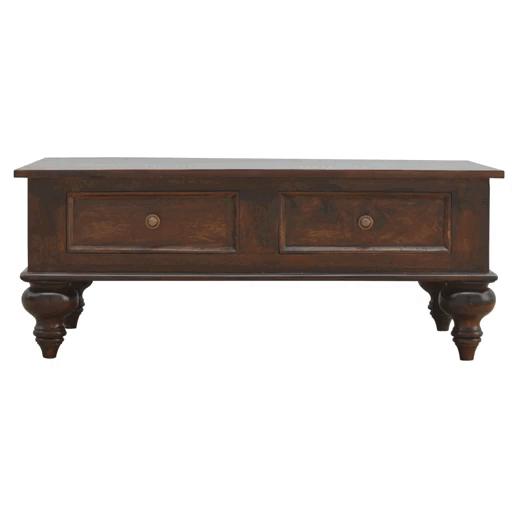 Turned Coffee Table | 4 Drawer Storage | Classic Living Room Design