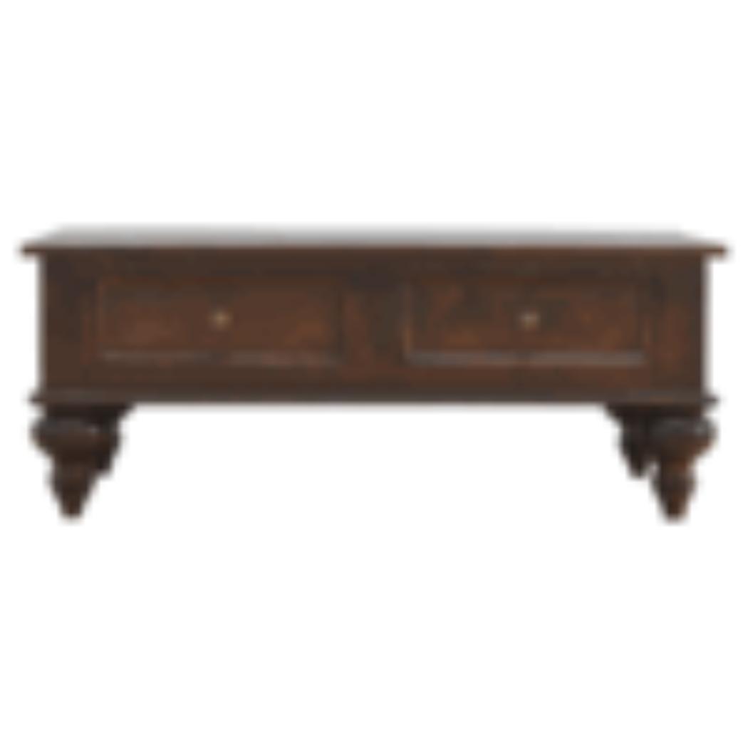 Turned Coffee Table | 4 Drawer Storage | Classic Living Room Design