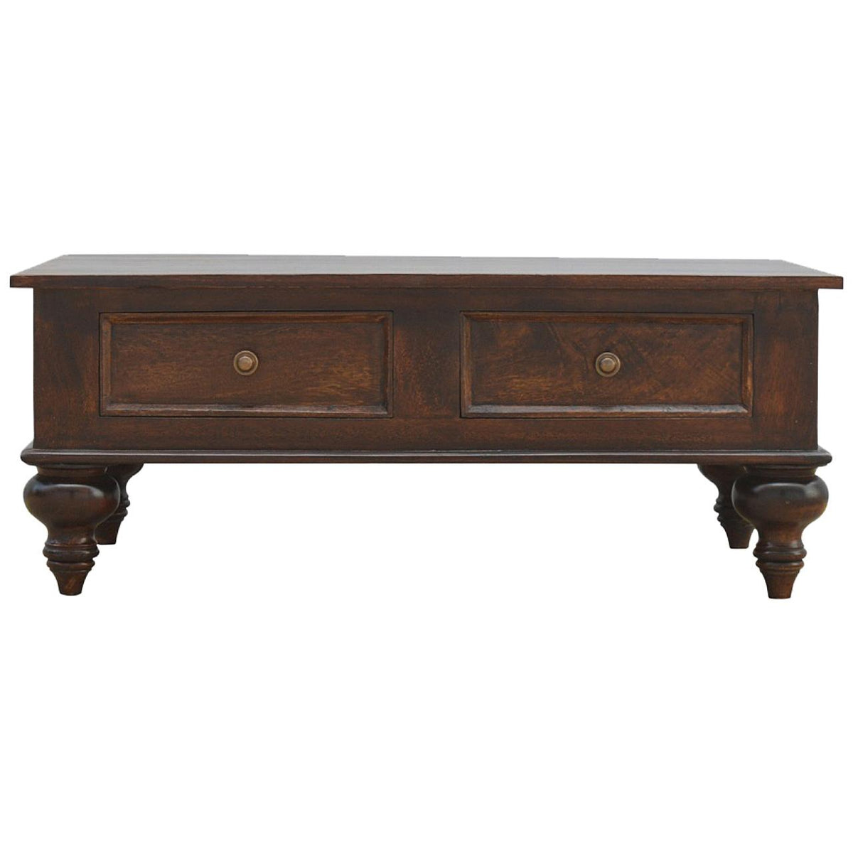 Turned Coffee Table | 4 Drawer Storage | Classic Living Room Design