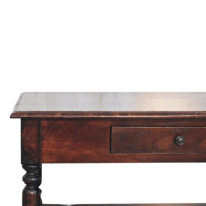 Turned Legs Cherry Console Table | Warm Timber Hallway Table | Classic Entryway Furniture