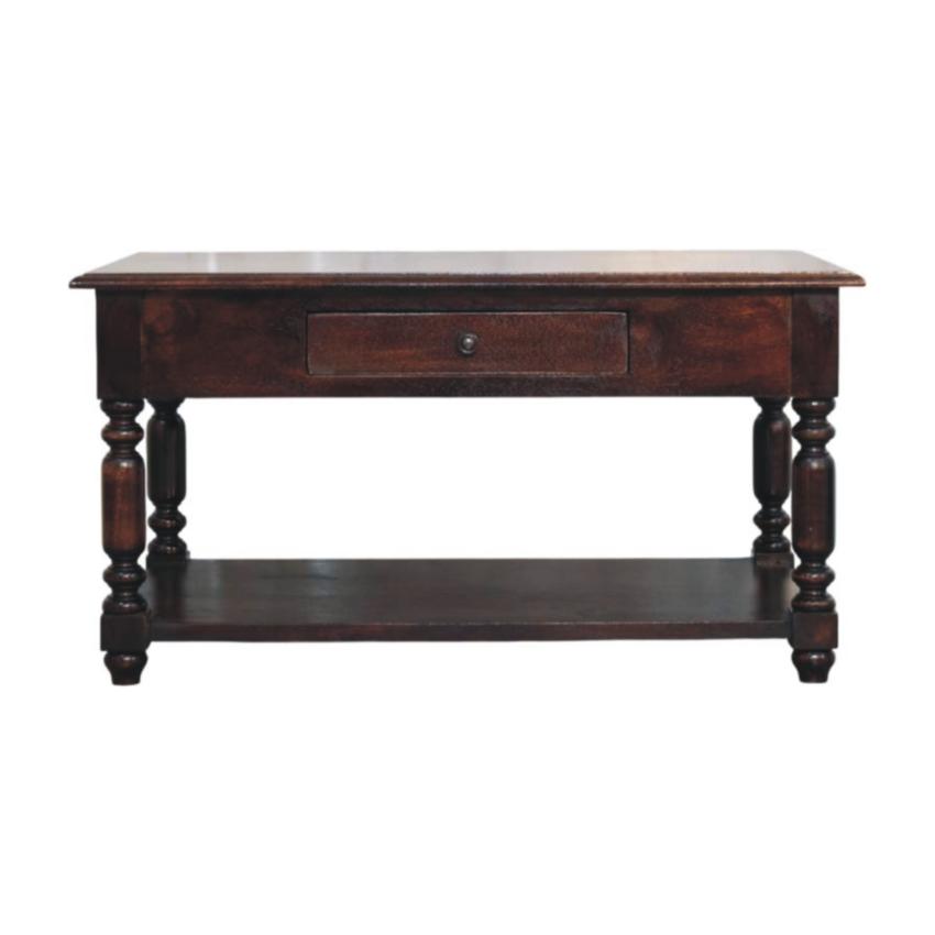 Turned Legs Cherry Console Table | Warm Timber Hallway Table | Classic Entryway Furniture