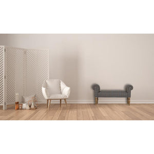 Tweed Bedroom Bench | Solid Mango Wood | Oak Finish | Upholstered Hallway Bench
