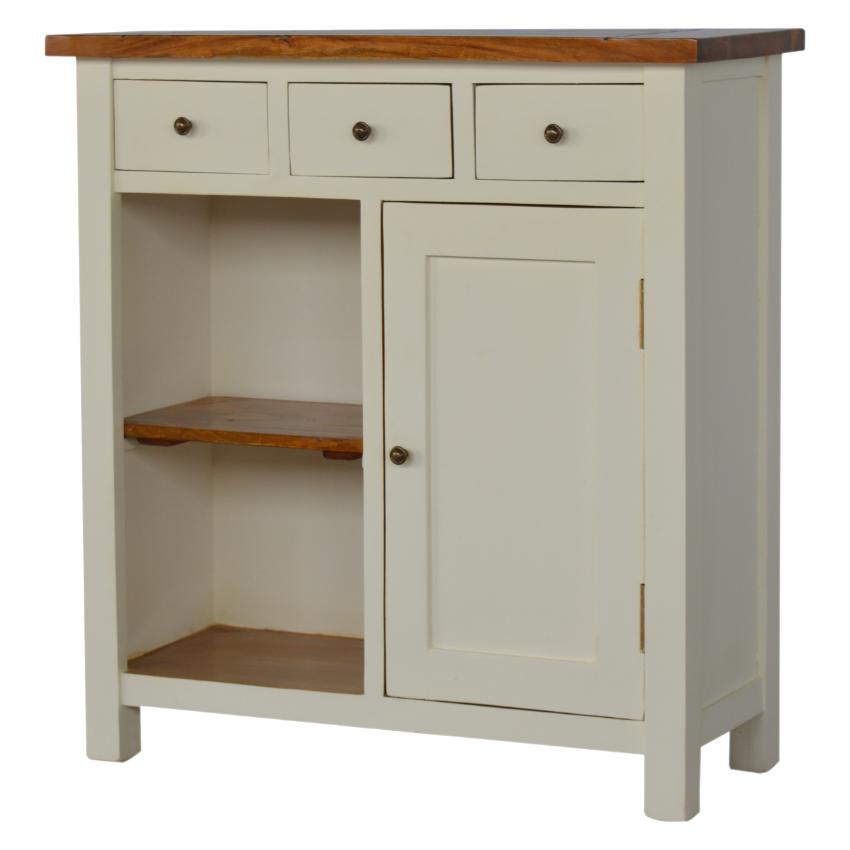 Two-Tone Kitchen Storage Unit | 3 Drawers | Mango & Acacia Wood