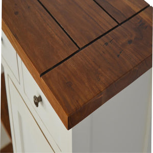 Two-Tone Kitchen Storage Unit | 3 Drawers | Mango & Acacia Wood
