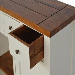 Two-Tone Kitchen Storage Unit | 3 Drawers | Mango & Acacia Wood