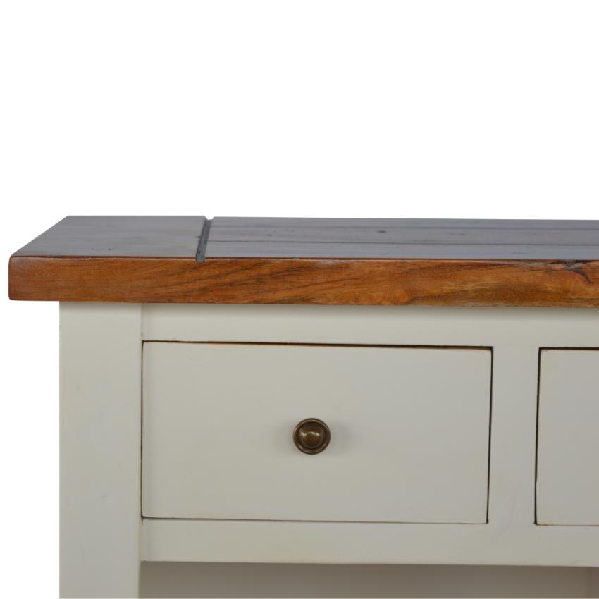 Two-Tone Kitchen Storage Unit | 3 Drawers | Mango & Acacia Wood