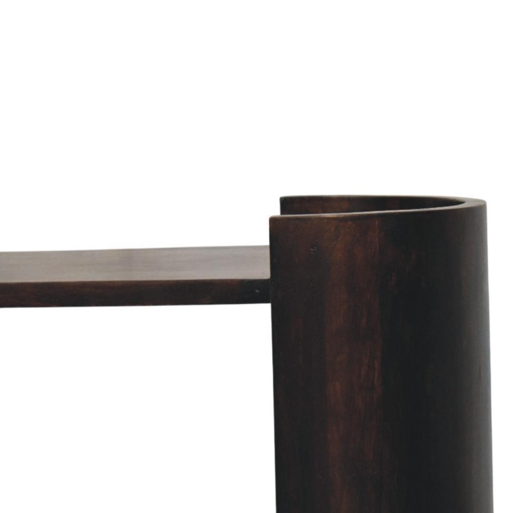 Valencia Bedside Table | Solid Mango Wood | Soft Curved Profile | Compact Nightstand
