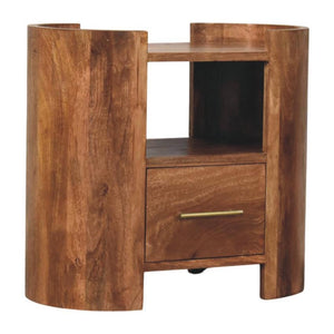 Valencia Sculpted Bedside | Solid Wood Nightstand with Curved Detail