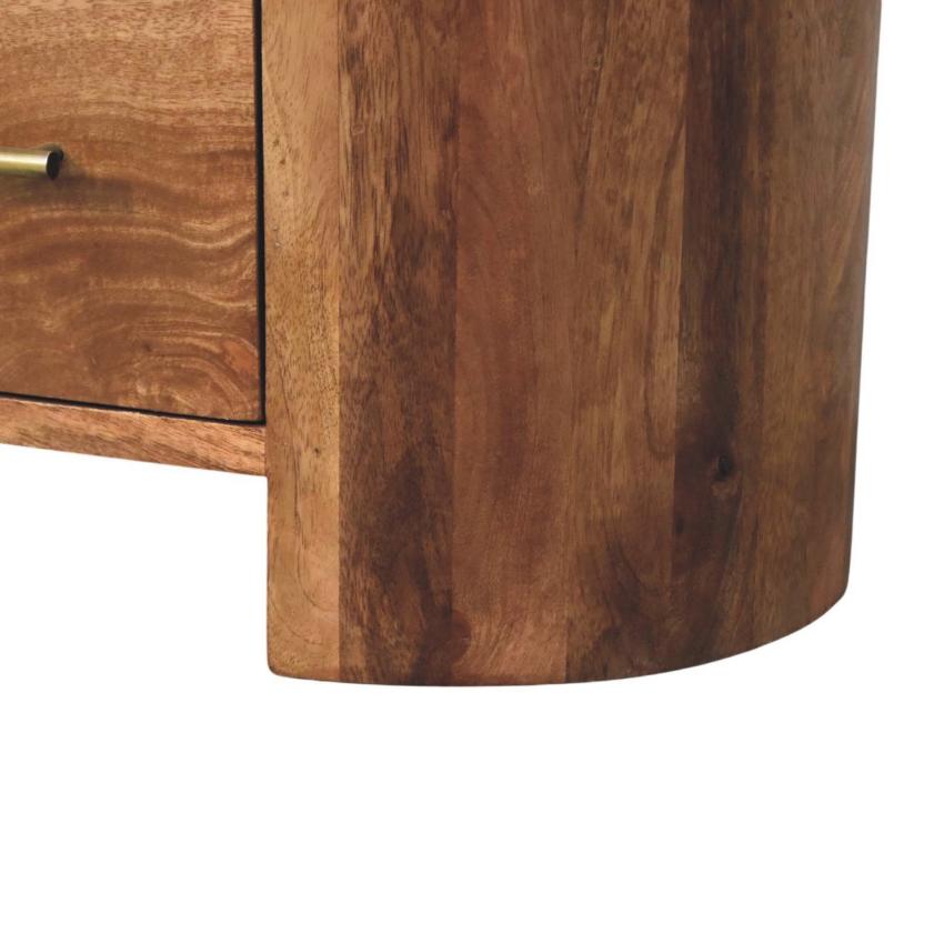 Valencia Sculpted Bedside | Solid Wood Nightstand with Curved Detail