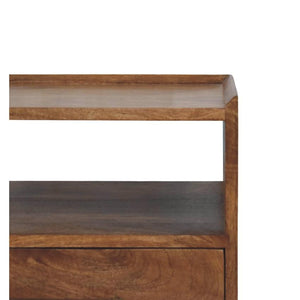 Valenza Brass Accent Bedside | Solid Wood Nightstand with Brass Detail